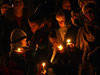 43. Belivers light candles in front of the residence of the late Patriarch Alexy II, head of the Russian Orthodox Church, near Moscow on December 6, 2008. Alexy, 79, died at his secluded residence. No cause of death was announced officially, but state news agency RIA Novosti, quoting Church sources it did not name, said he had died of a heart attack. The funeral of Patriarch Alexy II is expected to take place in Moscow on December 9, 2008. (From Getty Images by AFP/Getty Images)