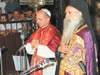 Encontro histórico de S. Santidade o Patriarca Ecumênico Atenágoras com S. Santidade o Papa Paulo VI em Jerusalém, no dia 5 de janeiro de 1964.