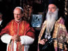 Encontro histórico de S. Santidade o Patriarca Ecumênico Atenágoras com S. Santidade o Papa Paulo VI em Jerusalém, no dia 5 de janeiro de 1964.